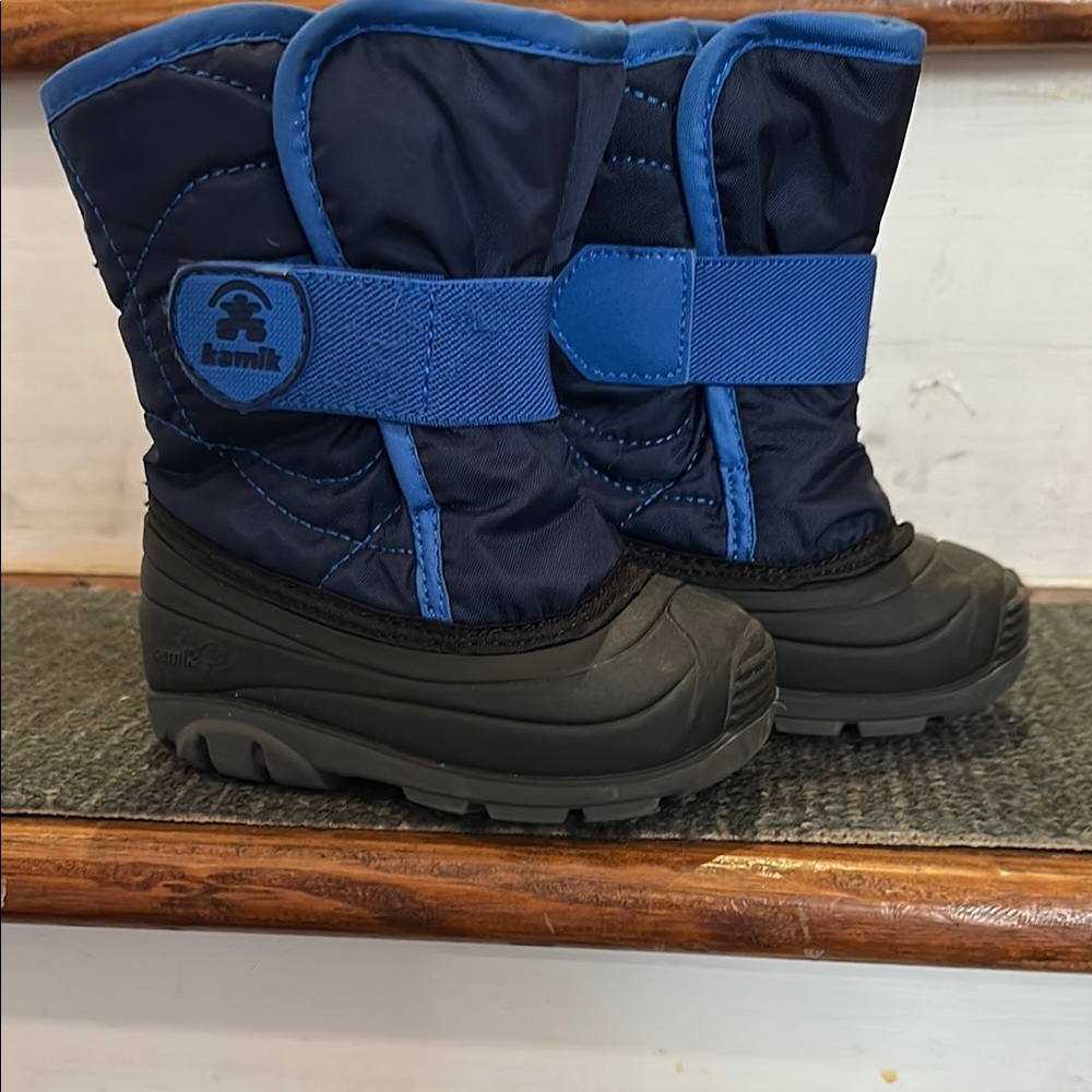 Kamik Blue and Black Toddler Winter Boots